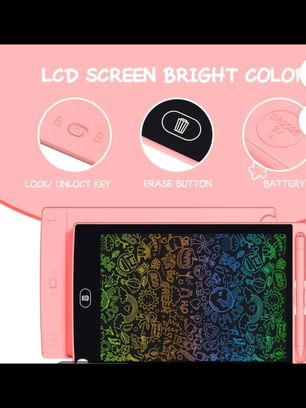 8.5-inch Black LCD Writing Tablet